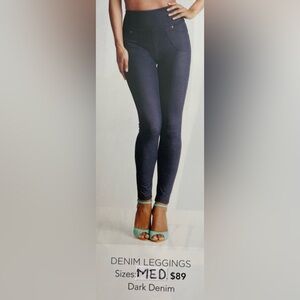 Ruby Ribbon Denim leggings